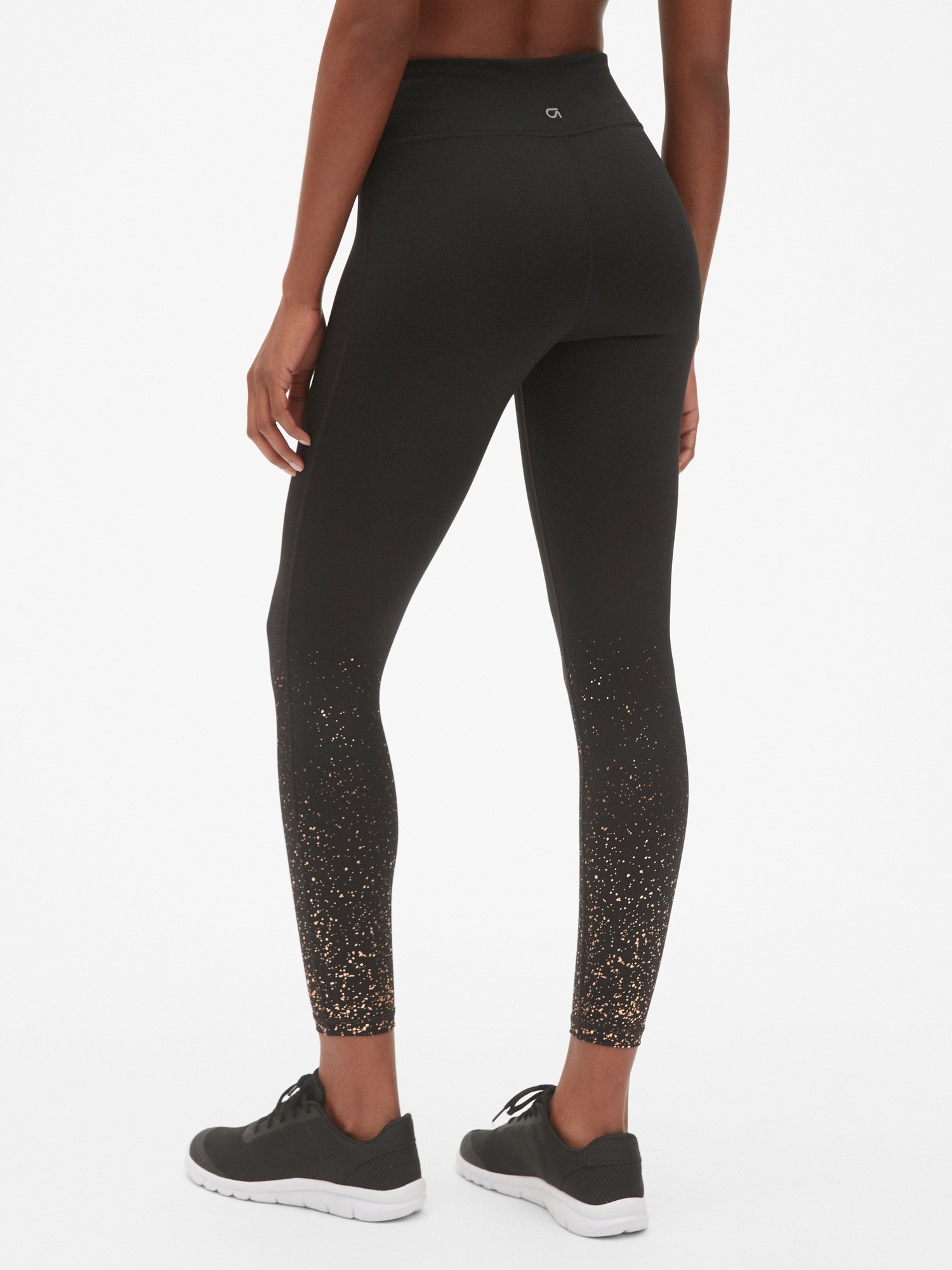 GapFit High Rise Blackout Metallic Ombre Full Length Leggings