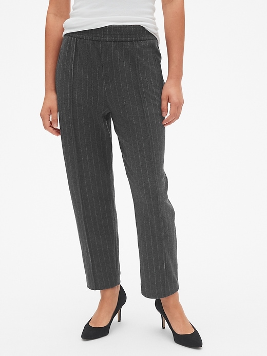 Gap Womens Straight Crop Stripe Pants In Brushed Ponte Gap Womens Straight Crop Stripe Pants In Brushed Ponte