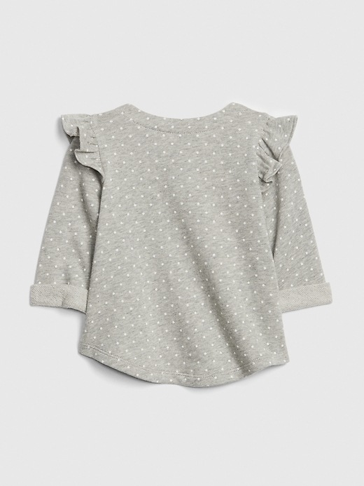Image number 2 showing, Baby Ruffle Foil Sweater In Fleece