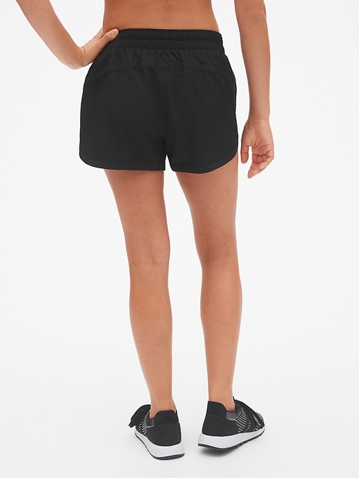 2 of 8 showing, with the color true black of product GapFit 3" Running Shorts