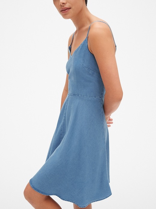 Image number 5 showing, Fit and Flare Cami Dress in TENCEL&#153