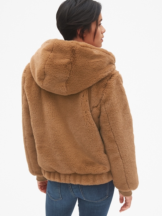 Hooded Faux Fur Jacket