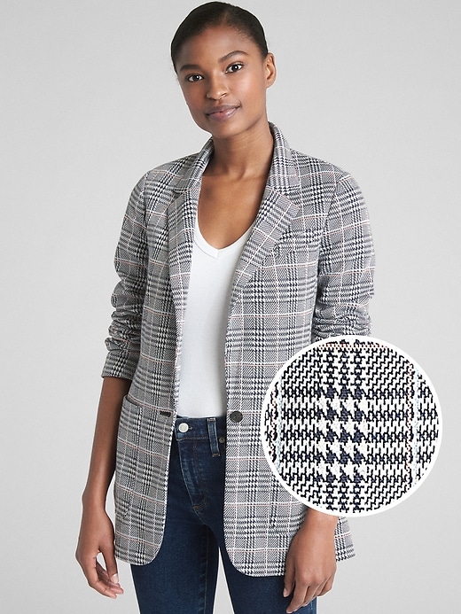 Image number 1 showing, Modern Plaid Blazer