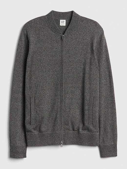Image number 2 showing, Full-Zip Bomber Sweater