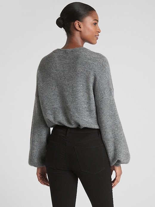 Image number 2 showing, Blouson Sleeve Pullover Sweater