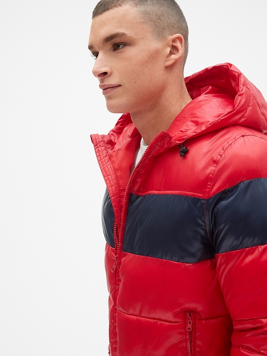 Image number 5 showing, Heavyweight Colorblock Hooded Puffer Jacket