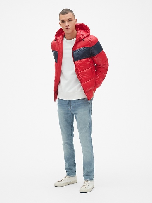 Image number 3 showing, Heavyweight Colorblock Hooded Puffer Jacket