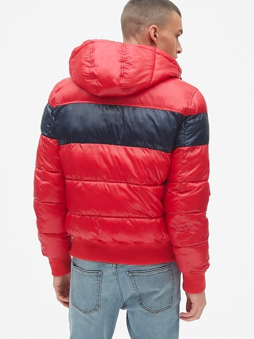 Image number 2 showing, Heavyweight Colorblock Hooded Puffer Jacket