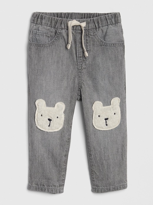 Image number 1 showing, Baby Sherpa Bear Pull-On Jeans