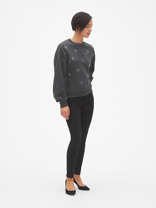 Image number 3 showing, Embellished Pullover Sweatshirt in French Terry