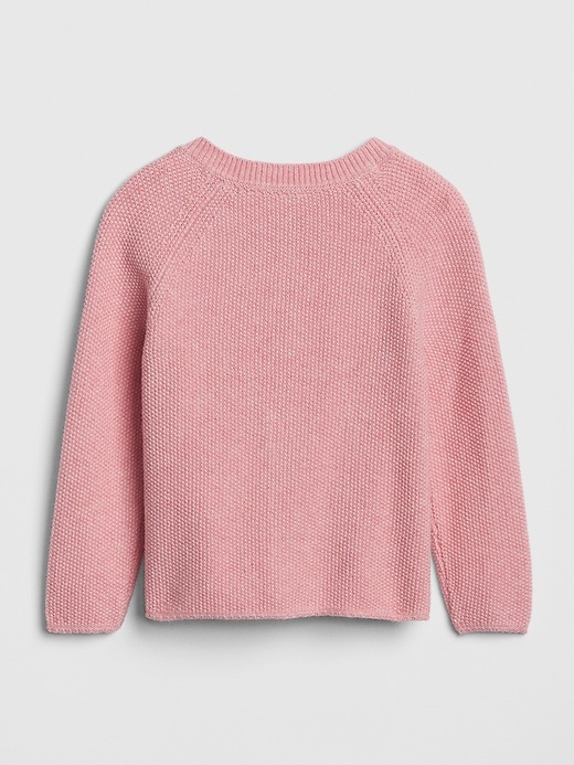 2 of 8 showing, with the color pink heather of product Heart Cardigan Sweater