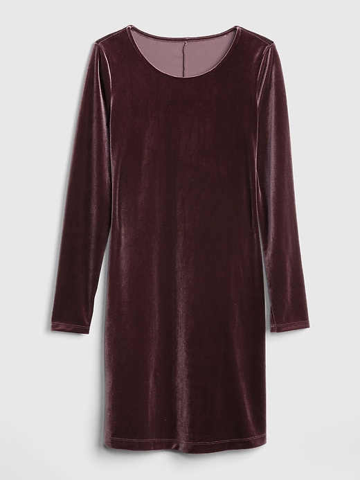 Image number 6 showing, Long Sleeve Velvet Swing Dress