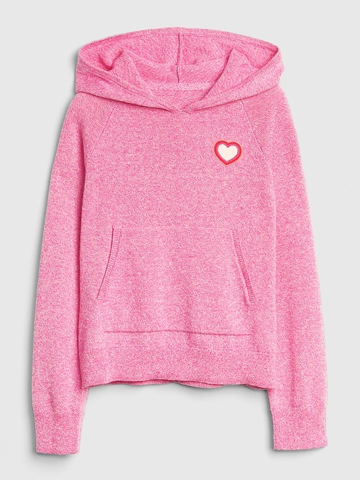 Image number 1 showing, Heart Graphic Marled Sweatshirt