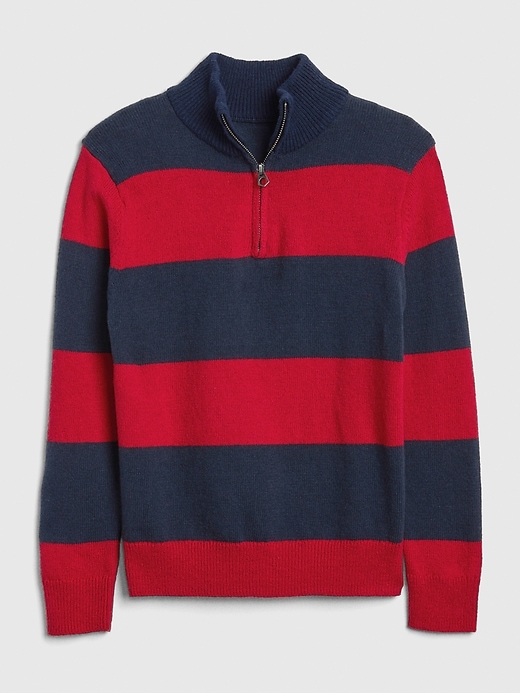 Image number 1 showing, Stripe Quarter-Zip Sweater