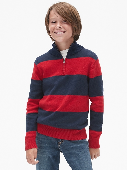 Image number 2 showing, Stripe Quarter-Zip Sweater