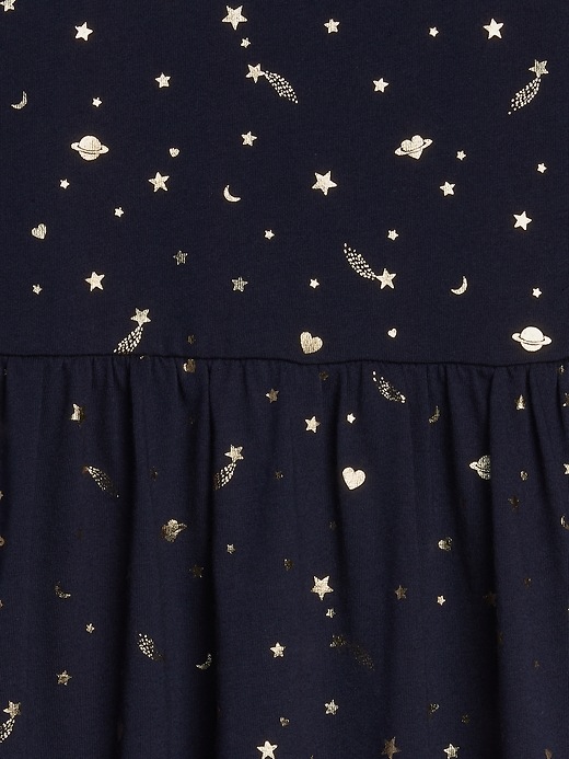 Image number 4 showing, Kids Foil Space Cinched-Waist Dress