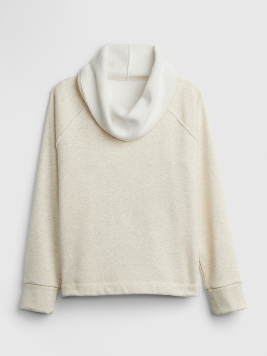 Image number 5 showing, Faux-Fur Lined Funnel-Neck Pullover Sweatshirt