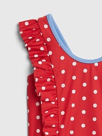 View large product image 3 of 3. Baby Ruffle Dot Swim One-Piece