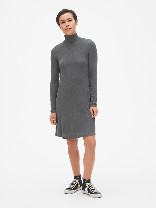 View large product image 1 of 1. Long Sleeve Turtleneck Dress