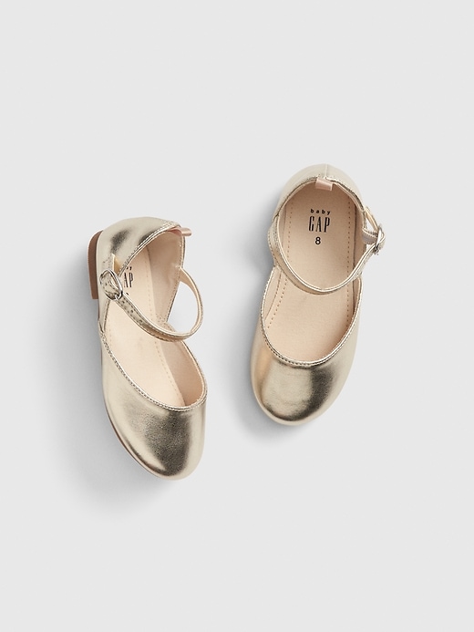 View large product image 1 of 1. Toddler Metallic Ballet Flats