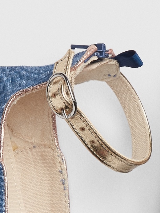 Image number 2 showing, Toddler Chambray Ballet Flats