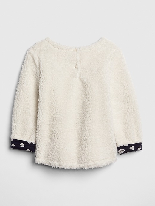 2 of 8 showing, with the color ivory frost of product Sherpa Sweatshirt