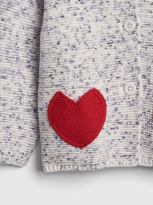 Image number 3 showing, Baby Heart Garter Hoodie Sweater