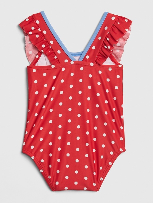View large product image 2 of 3. Baby Ruffle Dot Swim One-Piece