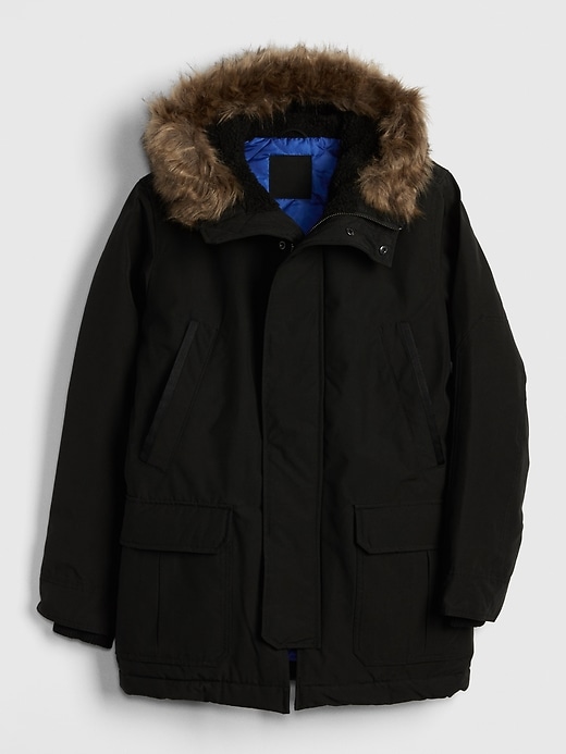 Image number 6 showing, Hooded Parka Jacket with Faux-Fur Trim