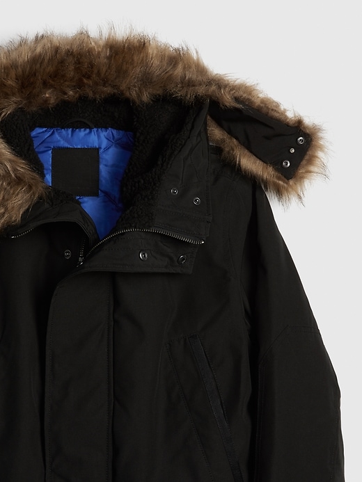 Image number 8 showing, Hooded Parka Jacket with Faux-Fur Trim