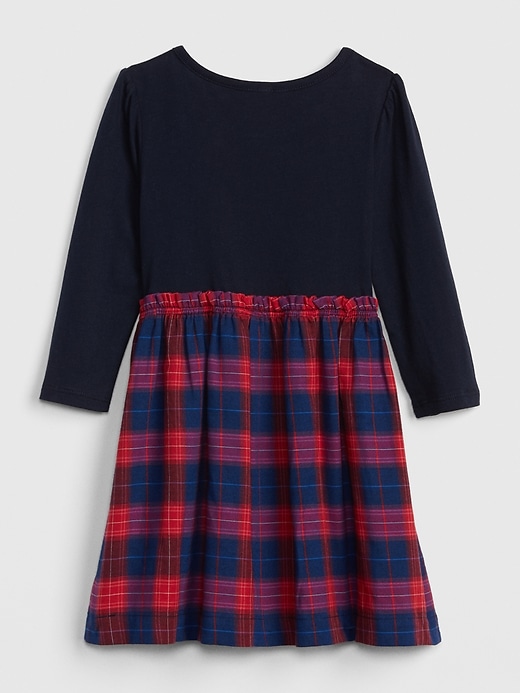 Image number 2 showing, Flannel Mix-Media Dress