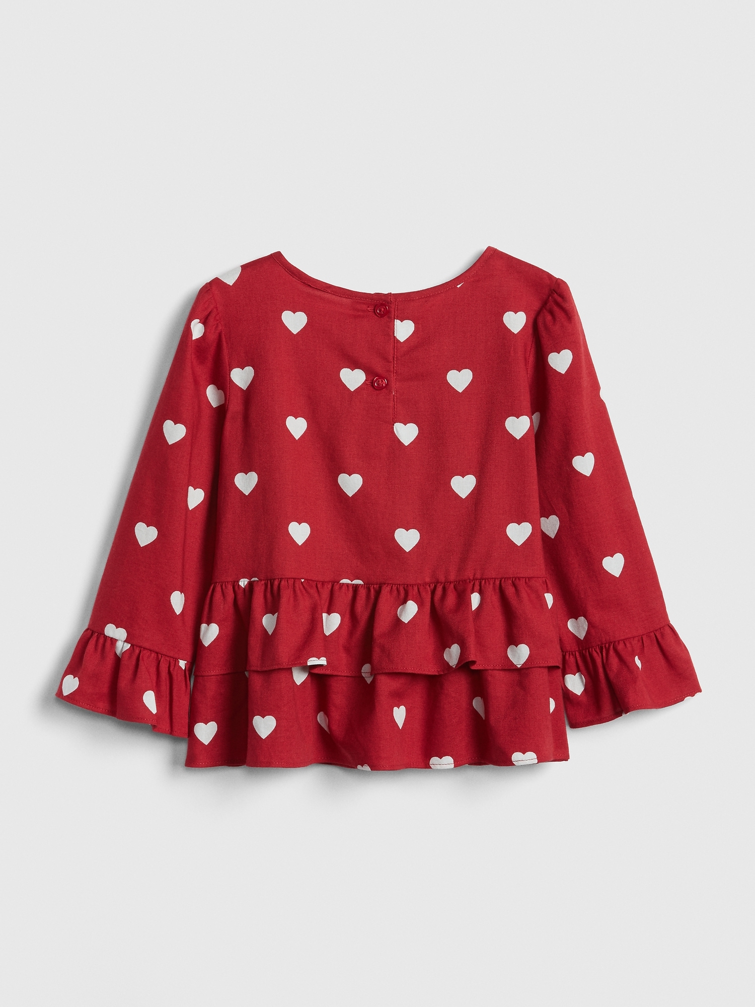 Layered Ruffle Heart Top Gap