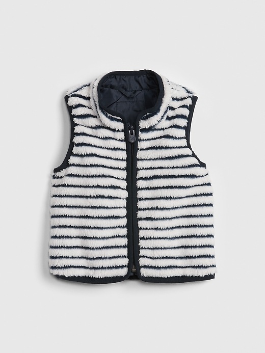 Image number 1 showing, Baby Stripe Faux-Fur Vest