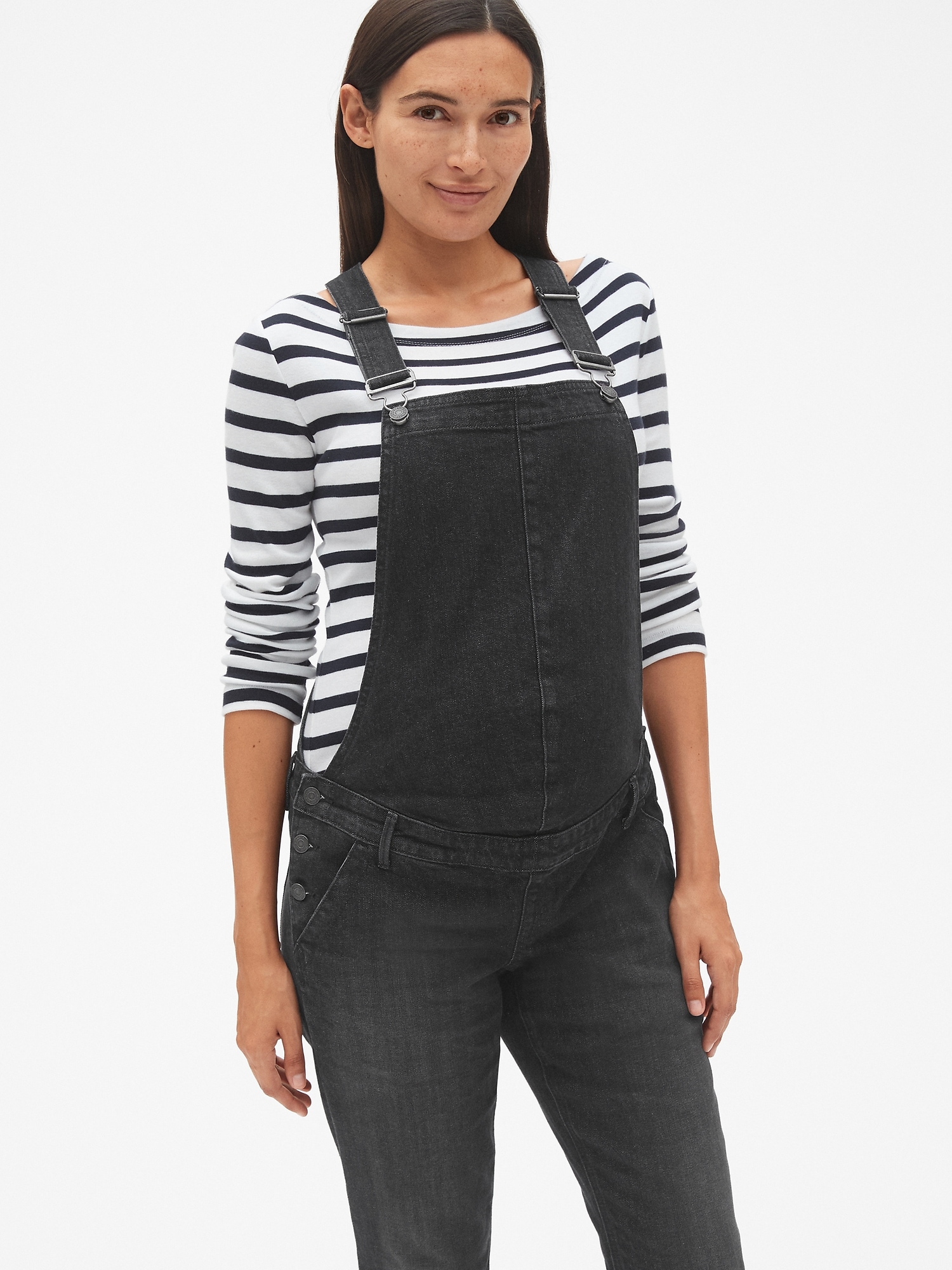 gap maternity overall shorts