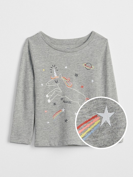 Image number 1 showing, Sparkle Graphic Long Sleeve T-Shirt