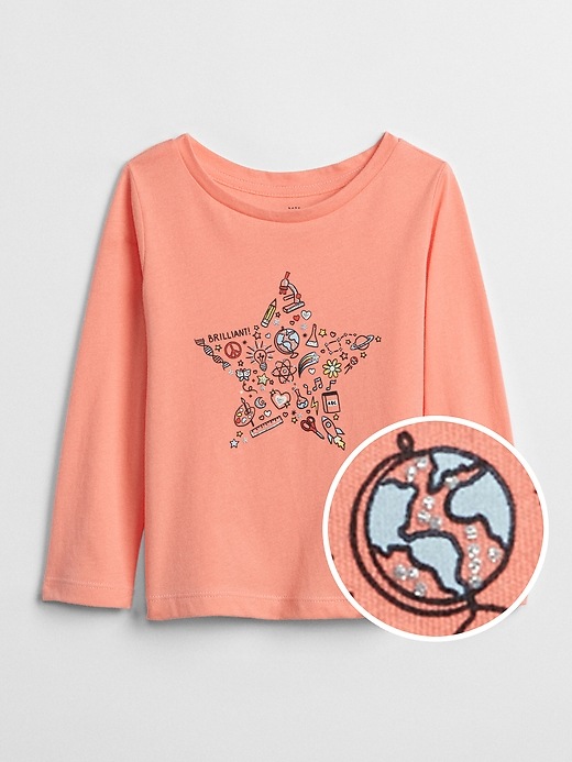 Image number 6 showing, Sparkle Graphic Long Sleeve T-Shirt