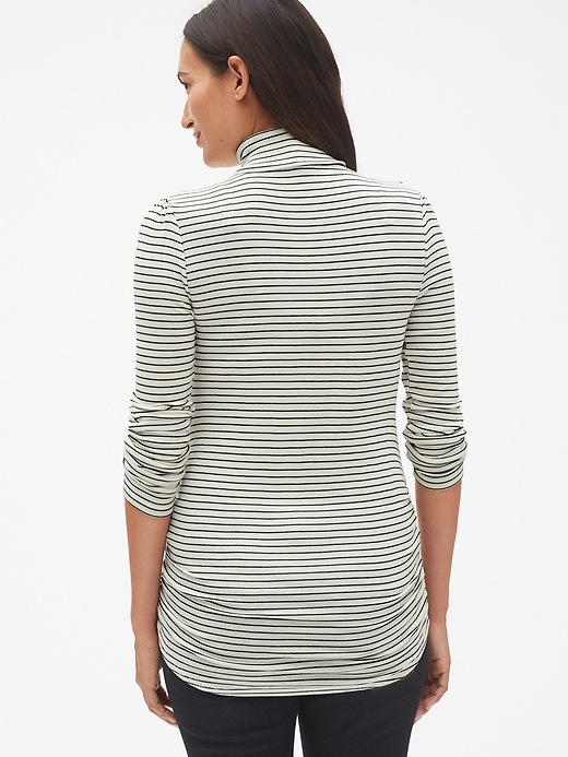 Image number 2 showing, Maternity Ribbed Turtleneck Top in Modal