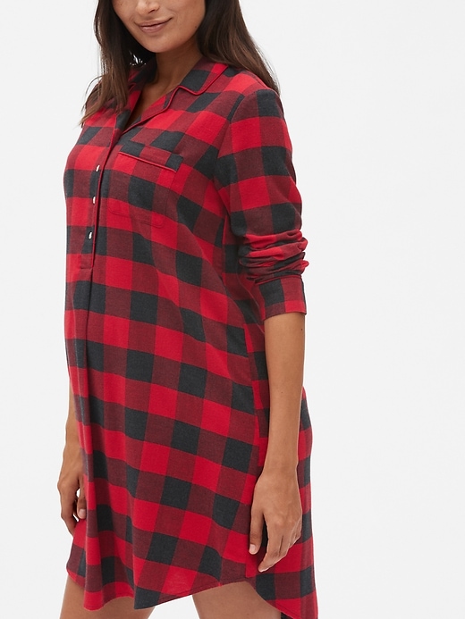 Image number 4 showing, Maternity Flannel Sleep Shirt