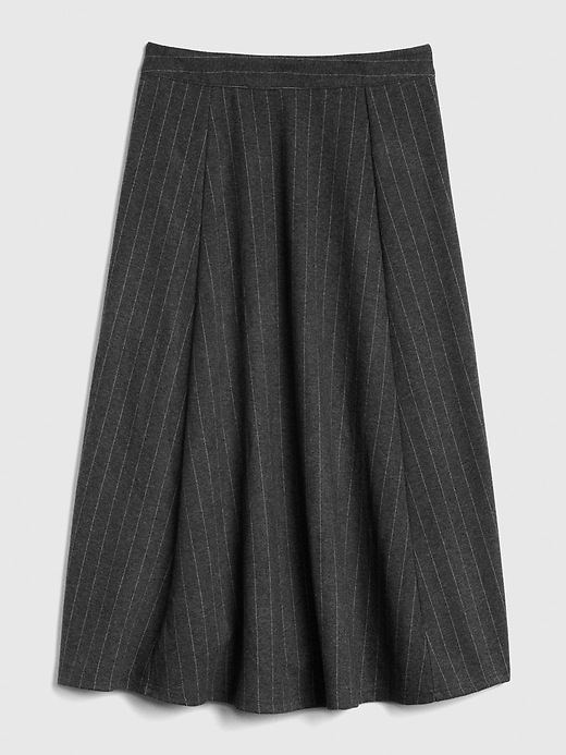 Image number 6 showing, Midi Stripe Circle Skirt in Ponte