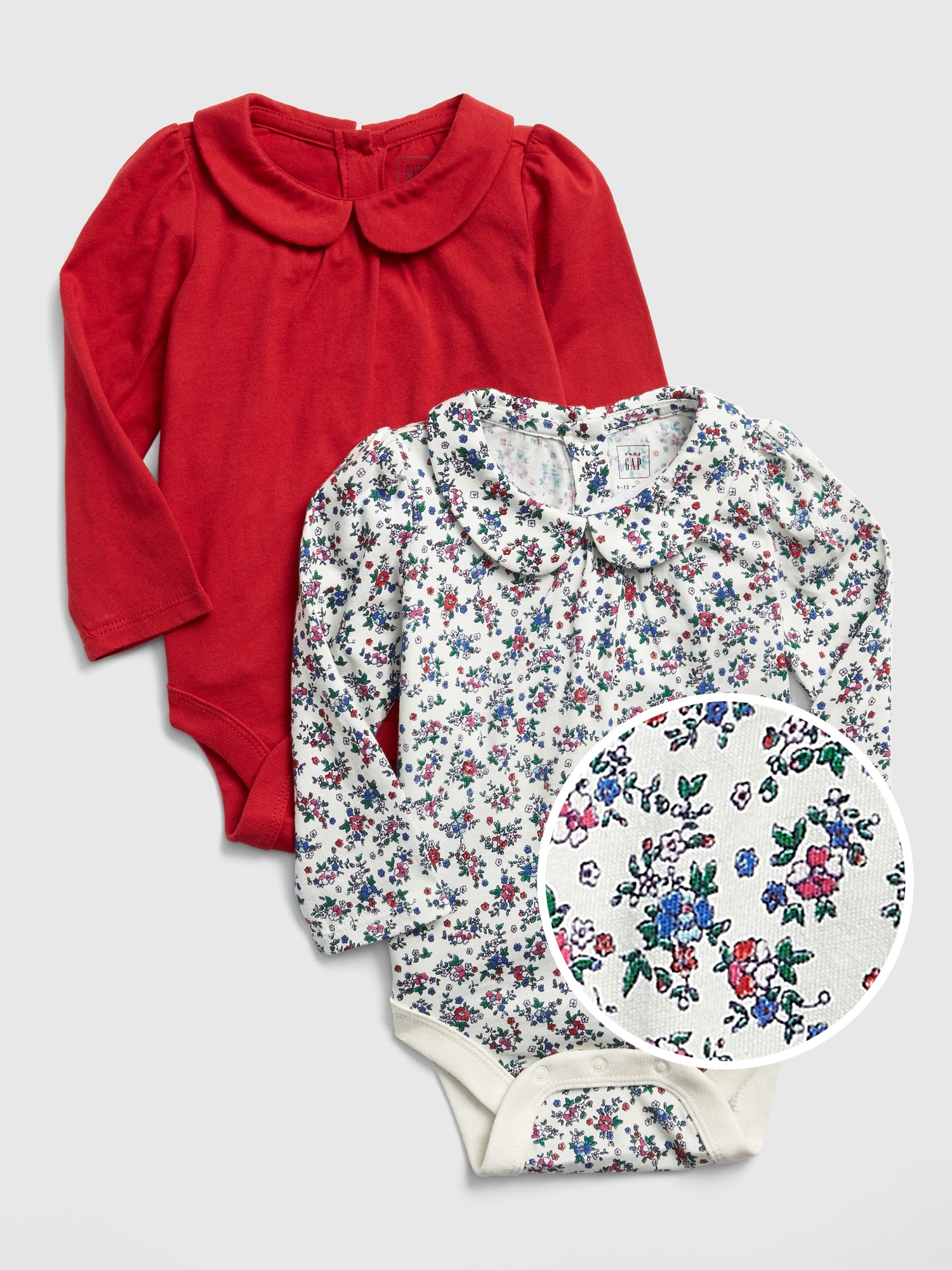 Baby Peter Pan Collar Bodysuits (2Pack) Gap