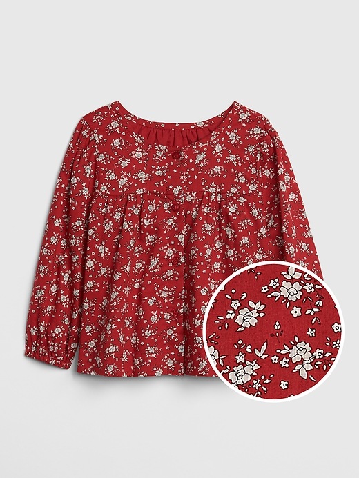 Image number 1 showing, Baby Floral Shirred Top