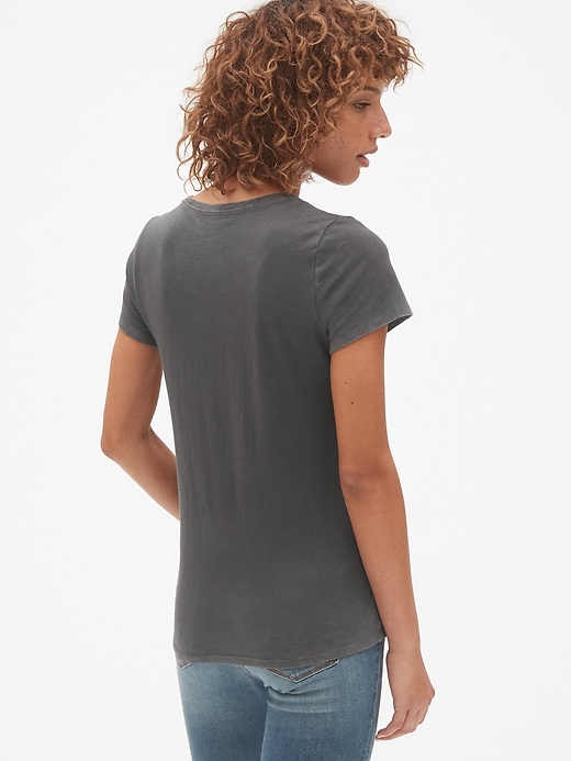 2 of 8 showing, with the color soft black of product Graphic Short Sleeve Crewneck T-Shirt