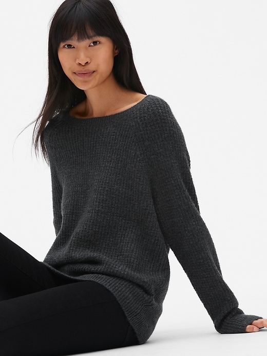 Image number 7 showing, Waffle Stitch Pullover Sweater