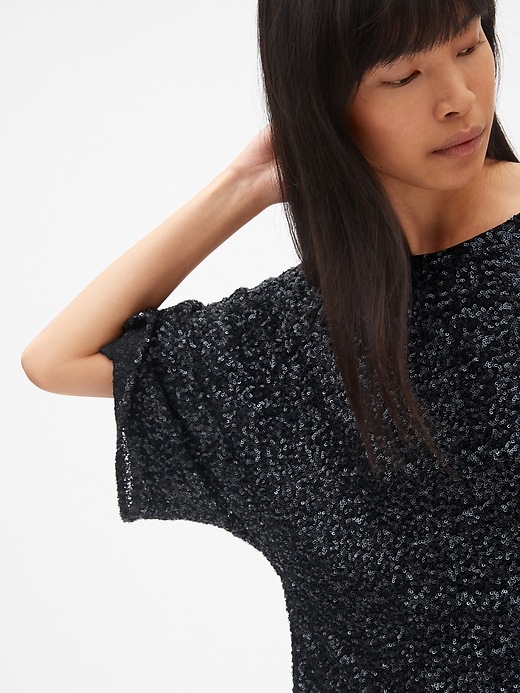 Image number 5 showing, Sequin Kimono Sleeve Top
