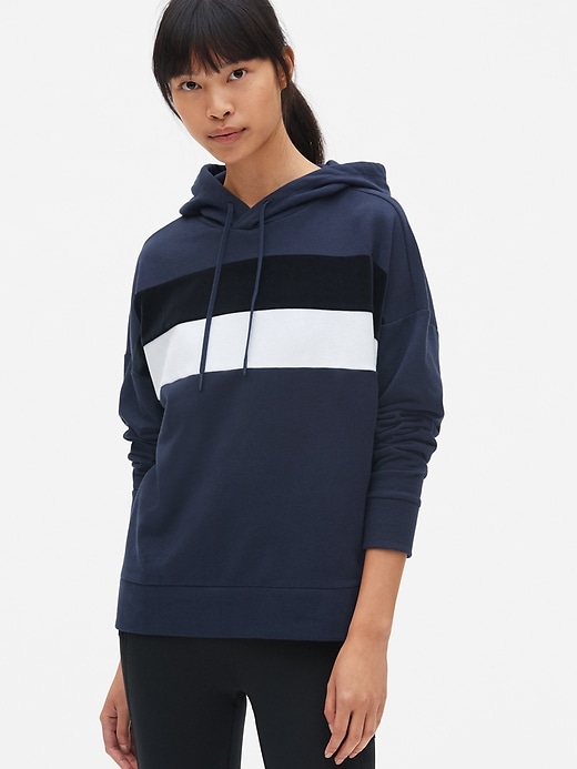 View large product image 1 of 1. GapFit Velvet Pieced Pullover Hoodie