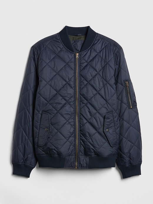 Image number 6 showing, Quilted Bomber Jacket