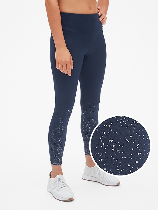 View large product image 1 of 1. GapFit High Rise Blackout Metallic Ombre Full Length Leggings