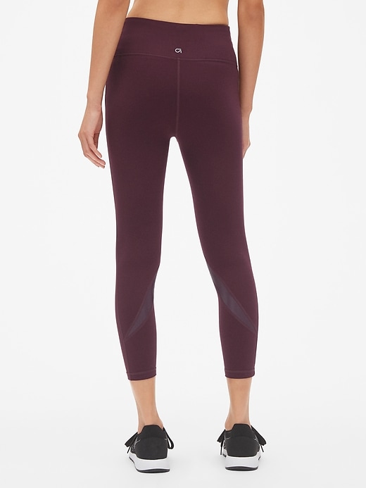 Image number 2 showing, GapFit High Rise Shine Spliced 7/8 Leggings in Eclipse