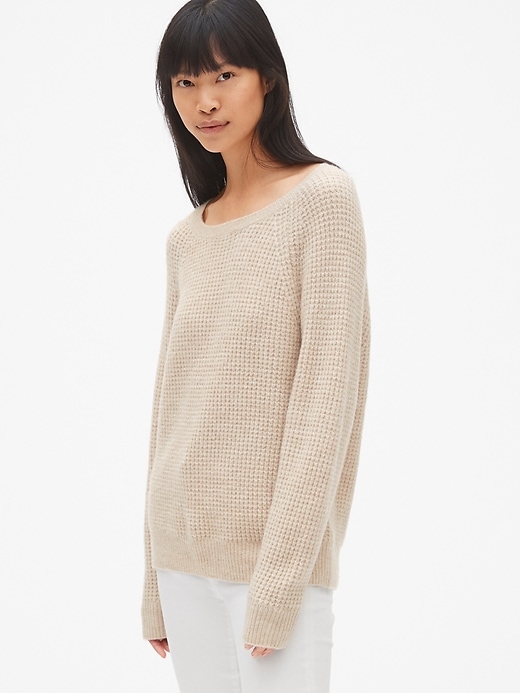 Image number 1 showing, Waffle Stitch Pullover Sweater