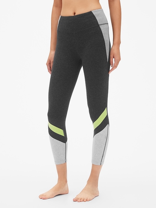 View large product image 1 of 1. GapFit Colorblock 7/8 Leggings in Performance Cotton